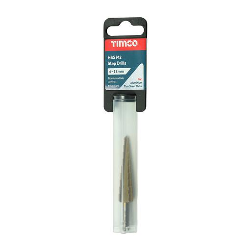 TIMCO Step Drill (4-12mm, Tube of 1)