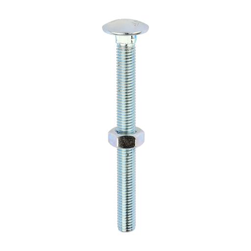 TIMCO Carriage Bolts & Hex Nuts - Zinc (M10 x 110, Box of 25)