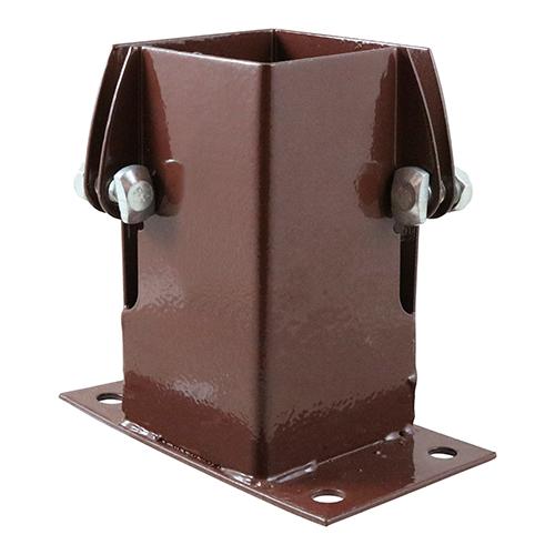 TIMCO Flush Fit Bolt Down Shoe - Bolt Secure - Oxide Red (100mm, Unit of 1)