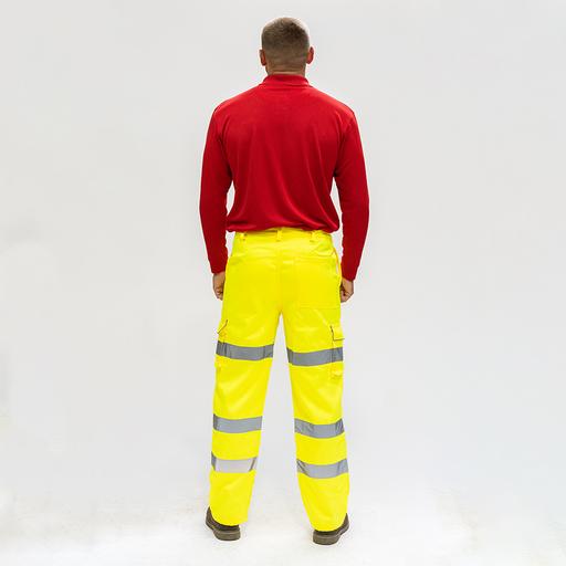 TIMCO Hi-Visibility Executive Trousers - Yellow (Large, Bag of 1)