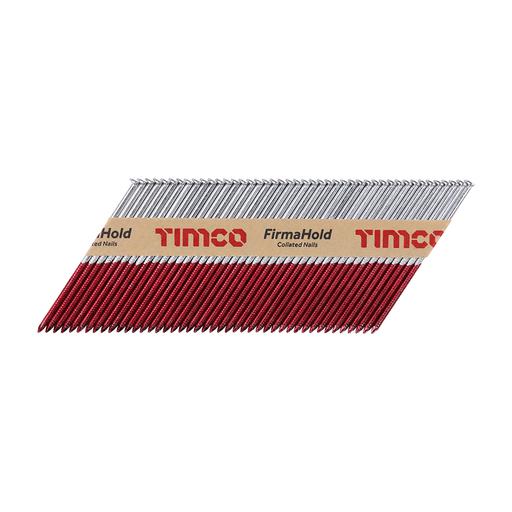 TIMCO Firmahold Collated Clipped Head Nails - Trade Pack - Part Ring Shank - Firmagalv + (3.1 x 90, Box of 2200)