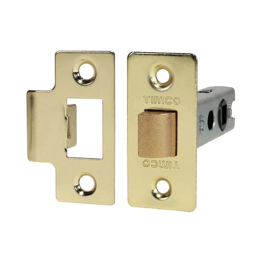 TIMCO Economy Tubular Latch - Electro Brass (79.5 case / 57.5 backset, Plain Bag of 1)