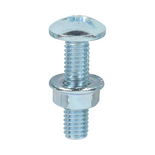 TIMCO Cable Tray Bolts With Flange Nuts - Zinc (M6 x 25, Box of 200)