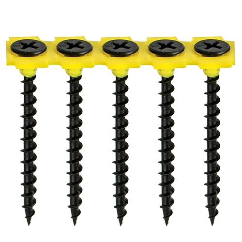 TIMCO Collated Drywall Screws - PH - Bugle - Coarse Thread - Black (3.5 x 35, Tub of 1000)