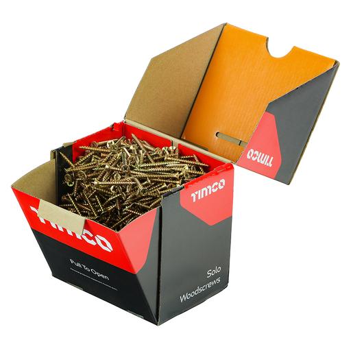 TIMCO Solo Chipboard & Woodscrews - Industry Pack - PZ - Double Countersunk - Yellow (4.0 x 40, Box of 1000)