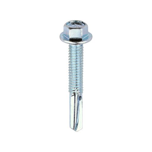 TIMCO Metal Construction Heavy Section Screws - Hex - Self-Drilling - Zinc (5.5 x 38, Box of 100)