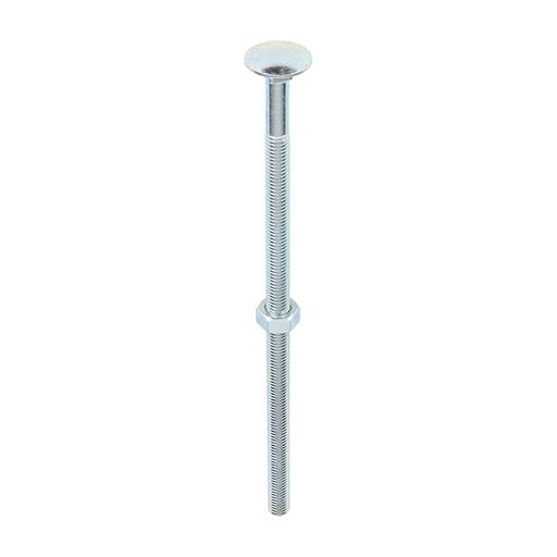 TIMCO Carriage Bolts & Hex Nuts - Zinc (M8 x 180, Box of 25)