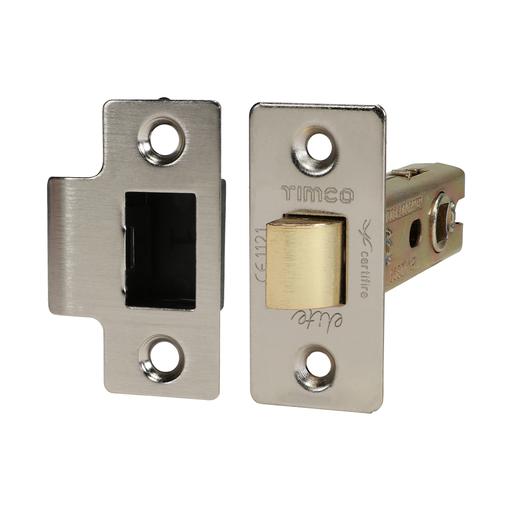 TIMCO Tubular Latch - Satin Nickel (76 case / 57 backset, Plain Bag of 1)