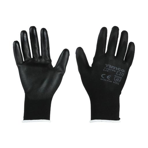 TIMCO Durable Grip Gloves - Pu Coated Polyester (Large, Backing Card of 1)