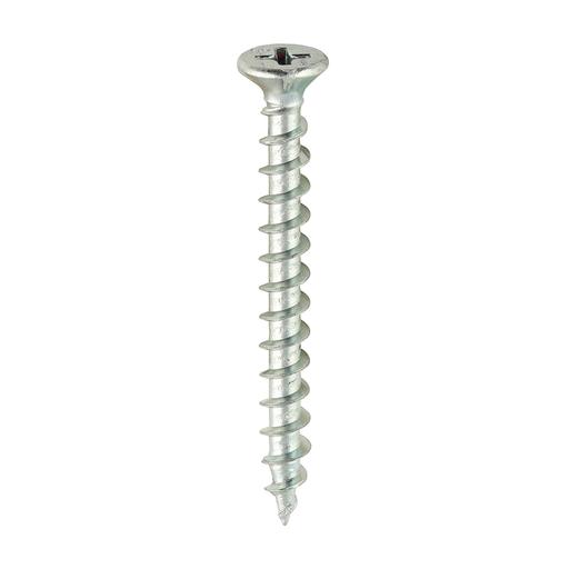 TIMCO Window Fabrication Screws - Countersunk With Ribs - PH - Single Thread - Gimlet Point - Zinc (4.3 x 40, Box of 1000)