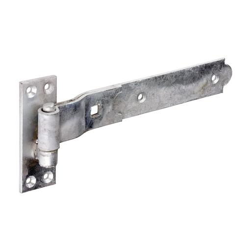 TIMCO Pair Of Cranked Band & Hook On Plates - Hot Dipped Galvanised (250mm, Plain Bag of 1)