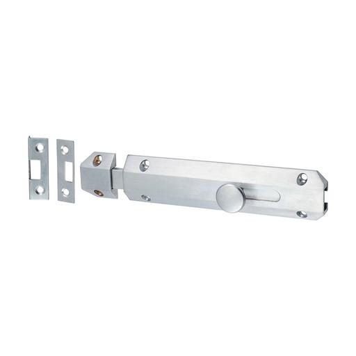 TIMCO Architectural Flat Section Bolt - Satin Chrome (150 x 35mm, TIMpac of 1)