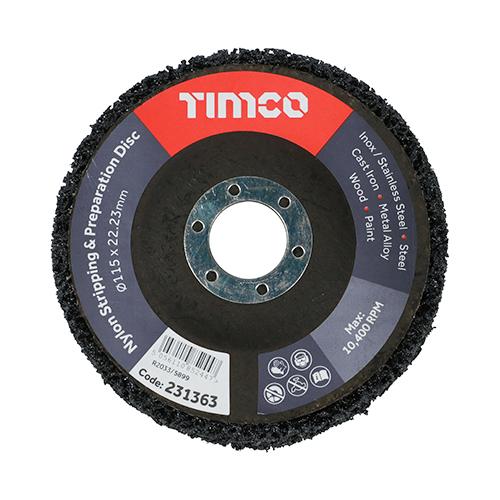 TIMCO Set Of Nylon Stripping & Preparation Discs (115 x 22.23, Box of 10)