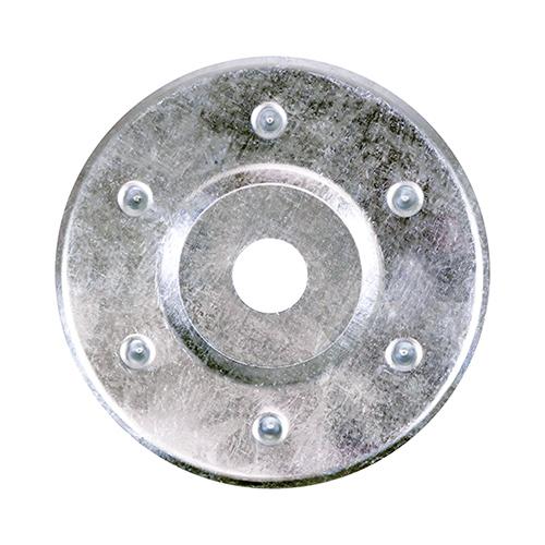 TIMCO Large Metal Insulation Discs - Galvanised (85mm, Box of 50)