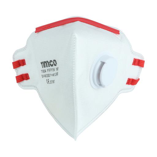 TIMCO Ffp3 Fold Flat Masks With Valve (One Size, Bag of 3)