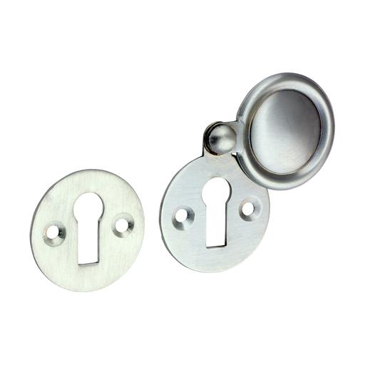 TIMCO Pair Of Traditional Pattern Escutcheon - Satin Chrome (32mm, Bag of 1)