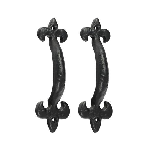 TIMCO Fleur De Lys Pull Handle - Antique Black (6, Bag of 1)