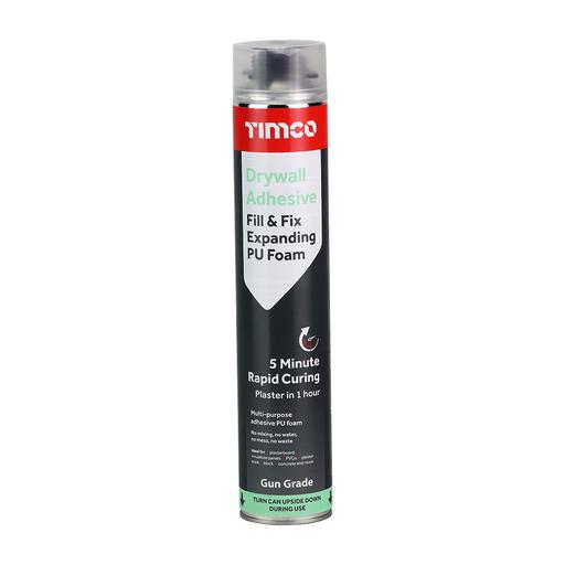 TIMCO Drywall Adhesive Fill & Fix Expanding Pu Foam (750ml, Can of 1)