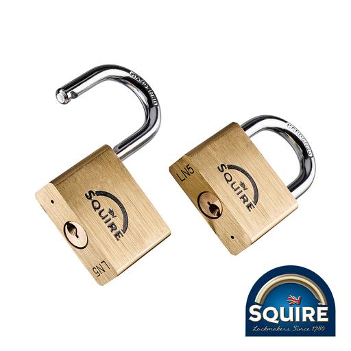 TIMCO Premium Brass Lion Padlock - Keyed Alike - Ln5T (50mm, Blister Pack of 2)