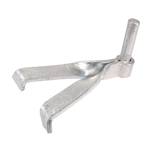 TIMCO Gate Hooks To Build - Single Brick - Hot Dipped Galvanised (16mm, Plain Bag of 1)