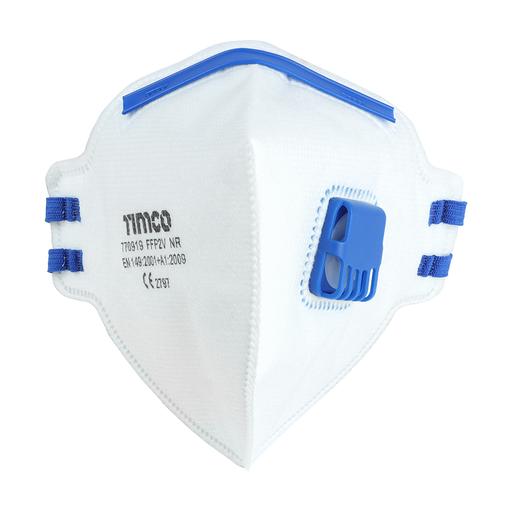 TIMCO Ffp2 Fold Flat Masks With Valve (One Size, Bag of 3)