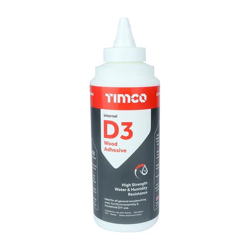 TIMCO Internal D3 Wood Adhesive (500ml, Bottle of 1)