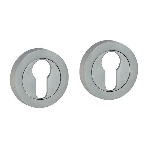 TIMCO Euro Profile Escutcheon - Satin Chrome (51mm, Blister Pack of 1)