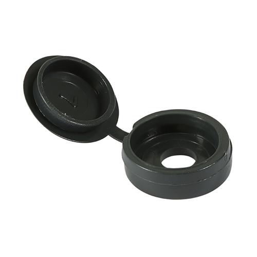 TIMCO Hinged Screw Caps - Large - Dark Grey (To fit 5.0 to 6.0 Screw, TIMpac of 50)