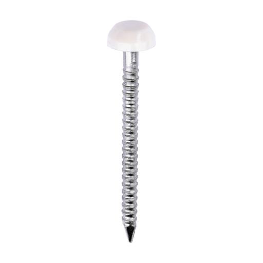 TIMCO Polymer Headed Pins - A4 Stainless Steel - Cream (30mm, Box of 250)
