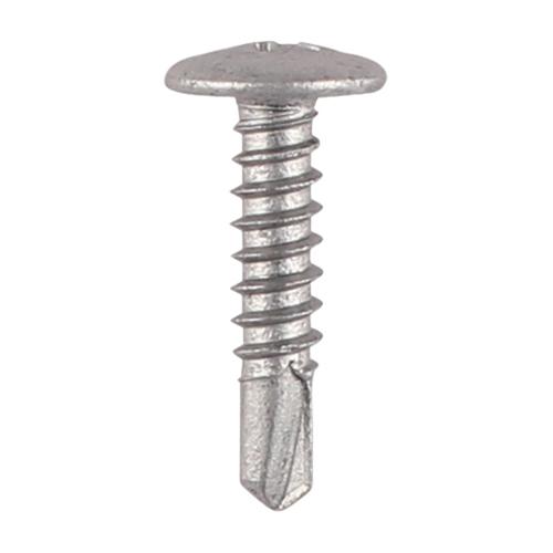 TIMCO Metal Construction Sheet & Framing Screws - PH - Low Profile Wafer - Exterior - Silver Organic (4.8 x 22, Box of 200)