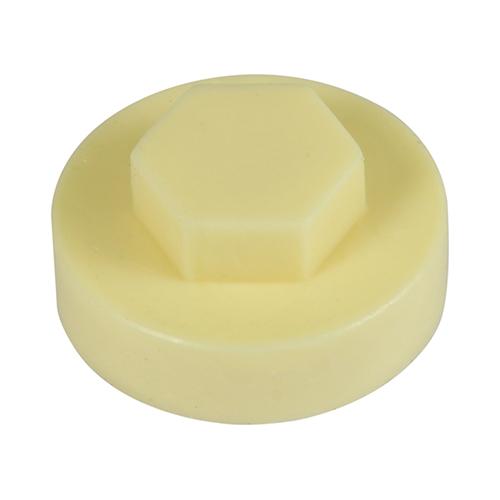 TIMCO Hex Head Cover Caps - Honesty (19mm, Bag of 1000)