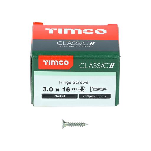 TIMco Classic Hinge Screws - PZ - Countersunk - Yellow 3.0x16mm