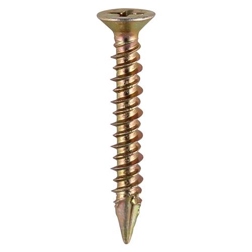 TIMCO Window Fabrication Screws - Countersunk - PH - High-Low Thread - Slash Point - Yellow (4.3 x 40, Box of 1000)