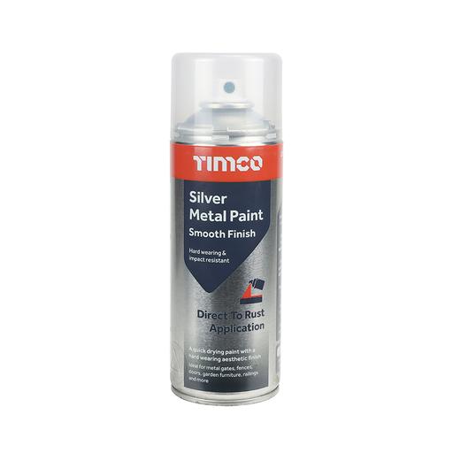 TIMCO Silver Metal Paint - Smooth Finish (380ml, Can of 1)