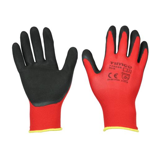 TIMCO Toughlight Grip Gloves - Sandy Latex Coated Polyester (Medium, Backing Card of 1)
