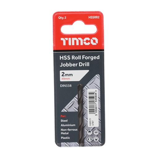 TIMCO Roll Forged Jobber Drills - HSS (2.0mm, Tube of 10)