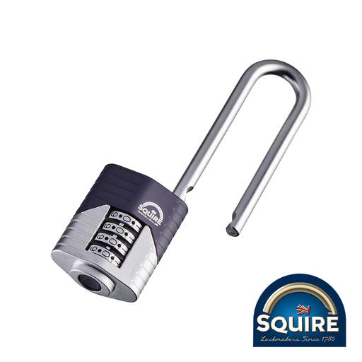 TIMCO Vulcan Combination Padlock - Boron 2.5 Long Shackle - Vulcan Combi 50/2.5 (50mm, Blister Pack of 1)