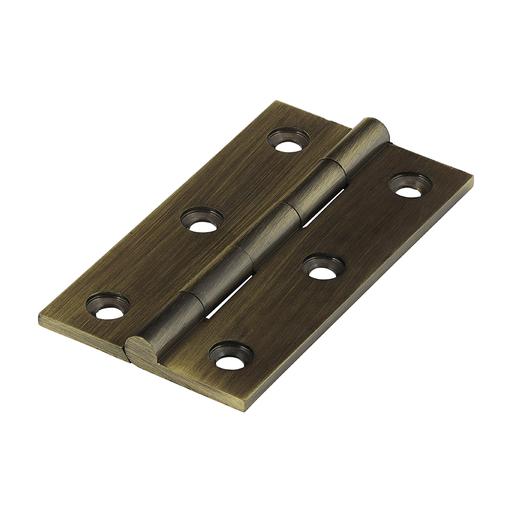 TIMCO Solid Drawn Hinge - Solid Brass - Antique Brass (64 x 35, Bag of 1)