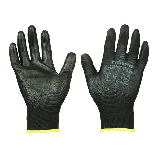 TIMCO Durable Grip Gloves - Pu Coated Polyester (Medium, Backing Card of 1)