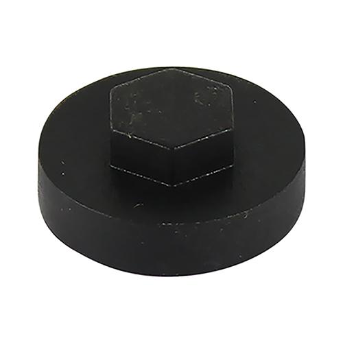 TIMCO Hex Head Cover Caps - Black (16mm, Bag of 1000)