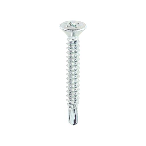 TIMCO Window Fabrication Screws - Countersunk - PH - Self-Tapping - Self-Drilling Point - Zinc (4.8 x 38, Box of 500)