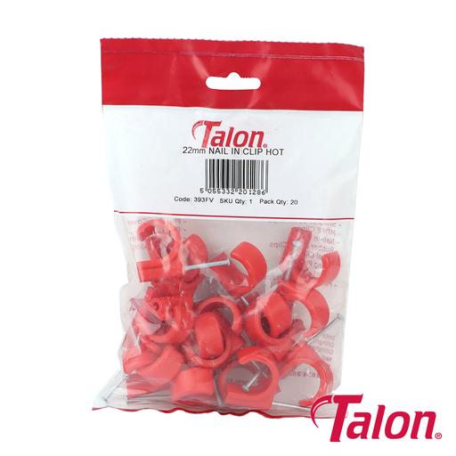 TIMCO Nail In Pipe Clip - Red - Nch22/20 (22mm, Bag of 20)