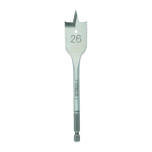TIMCO Flat Wood Bit (26.0 x 152, Blister Pack of 1)