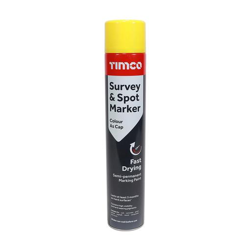 TIMCO Survey & Spot Marker - Yellow (750ml, Can of 1)