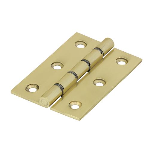 TIMCO Double Steel Washered Butt Hinge - Solid Brass - Polished Brass (76 x 50, TIMpac of 1)