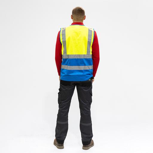 TIMCO Hi-Visibility Executive Vest - Yellow & Blue (Medium, Bag of 1)