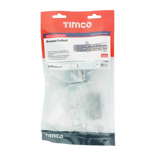 TIMCO Brenton Padbolt - Hot Dipped Galvanised (6, TIMbag of 1)