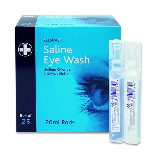 TIMCO Eye Wash Saline - Pods (20ml, Box of 25)