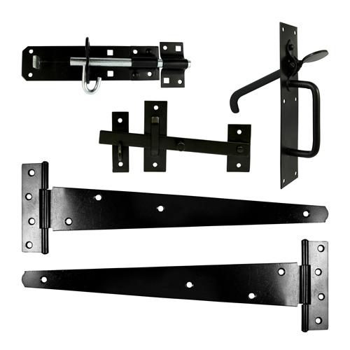 TIMCO Side Gate Kit - Suffolk Latch - Black (18, TIMbag of 1)