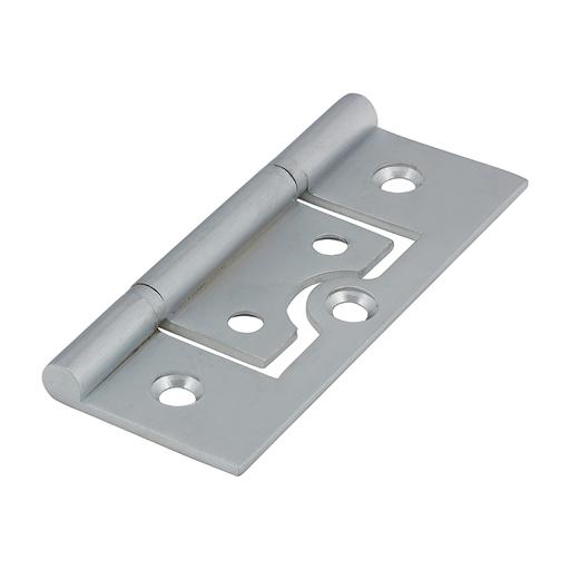 TIMCO Plain Bearing Flush Hinge - Solid Brass - Satin Chrome (75 x 50, Bag of 1)